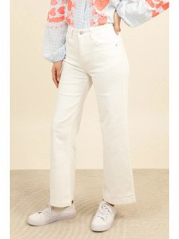 Damenjeans mit hohem Bund und weitem Bein