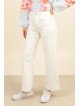 Damenjeans mit hohem Bund und weitem Bein