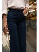 Jean femme taille haute coupe large
