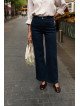 Jean femme taille haute coupe large