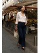 Damenjeans mit hohem Bund und weitem Bein