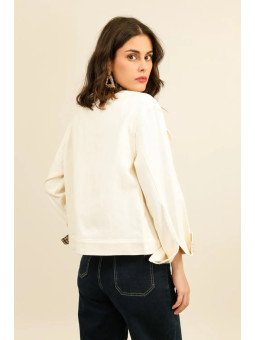 VESTE COURTE STYLE SAHARIENNE