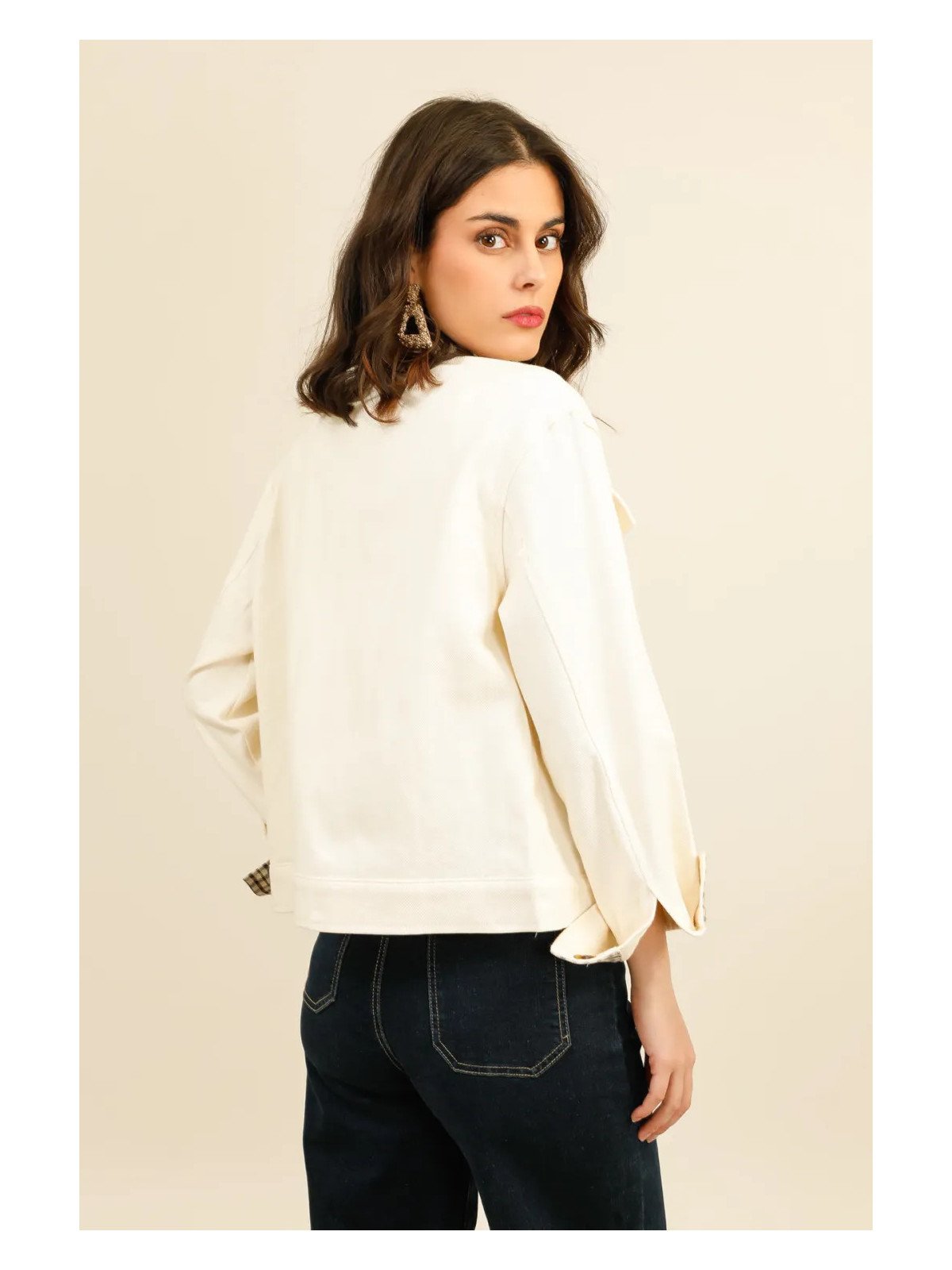VESTE COURTE STYLE SAHARIENNE