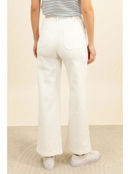 Jean Femme Taille Haute Coupe Large à Ceinture