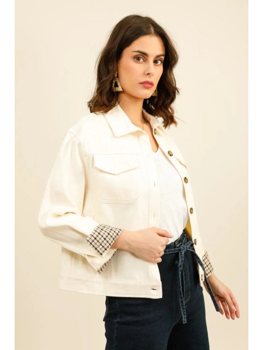 VESTE COURTE STYLE SAHARIENNE