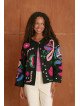 Women's Embroidered Button-Down Jacket, 100% Cotton
