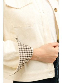VESTE COURTE STYLE SAHARIENNE