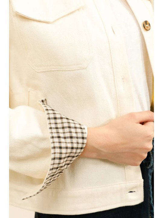 VESTE COURTE STYLE SAHARIENNE