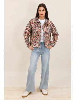 Veste courte femme en jacquard structuré