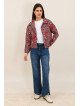 Women's short jacket in structured jacquard