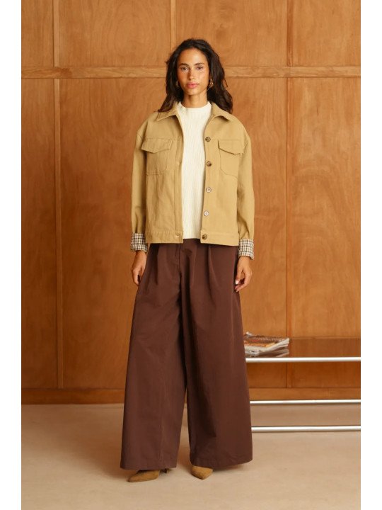 Women's Canvas Jacket with Chest Pockets
