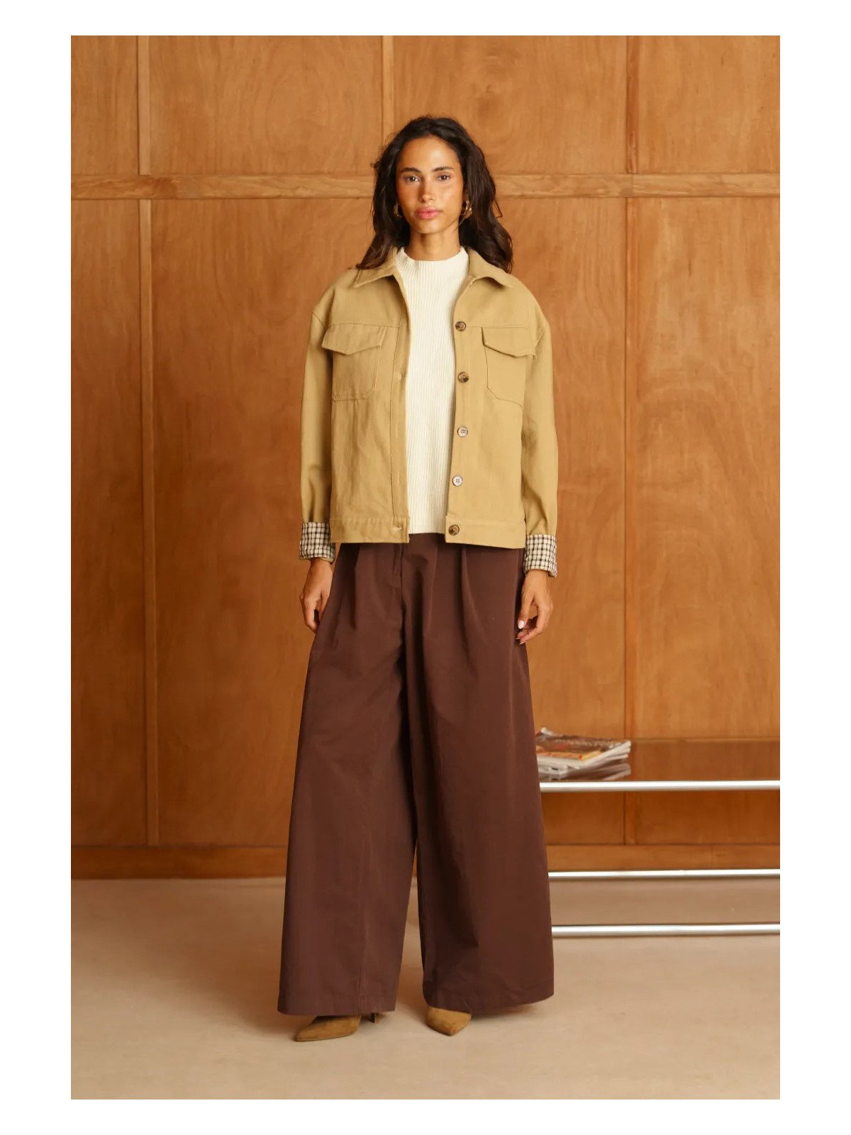 Damen-Canvasjacke mit Brusttaschen