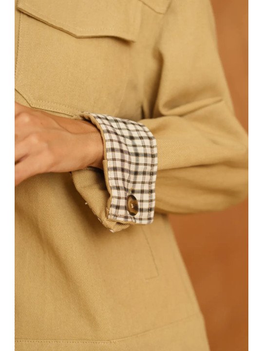 Damen-Canvasjacke mit Brusttaschen