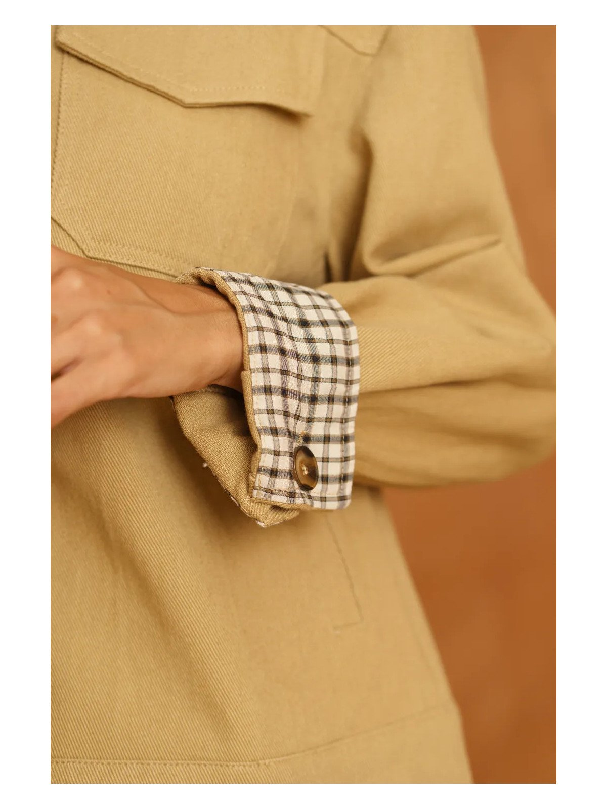 Damen-Canvasjacke mit Brusttaschen