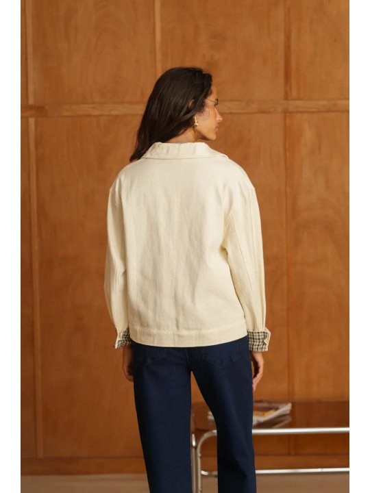 Women's Canvas Jacket with Chest Pockets