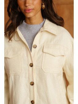 Women's Canvas Jacket with Chest Pockets