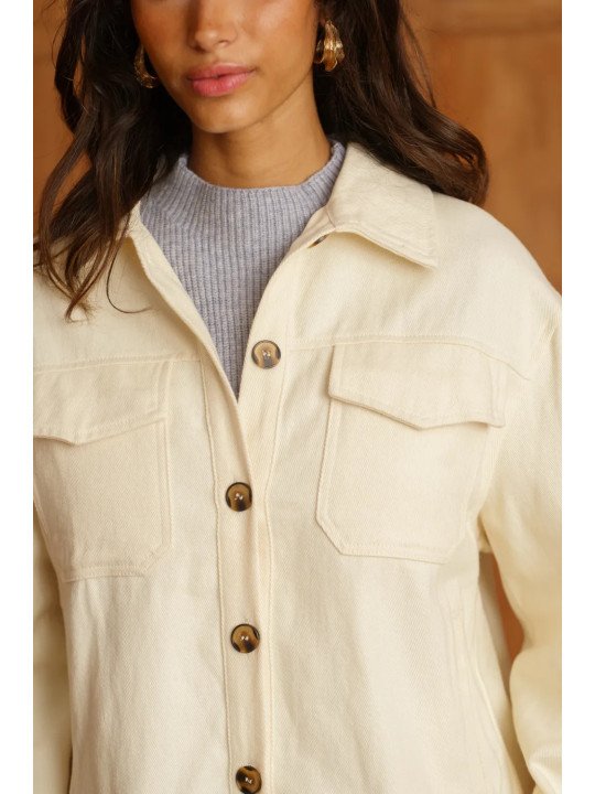 Damen-Canvasjacke mit Brusttaschen
