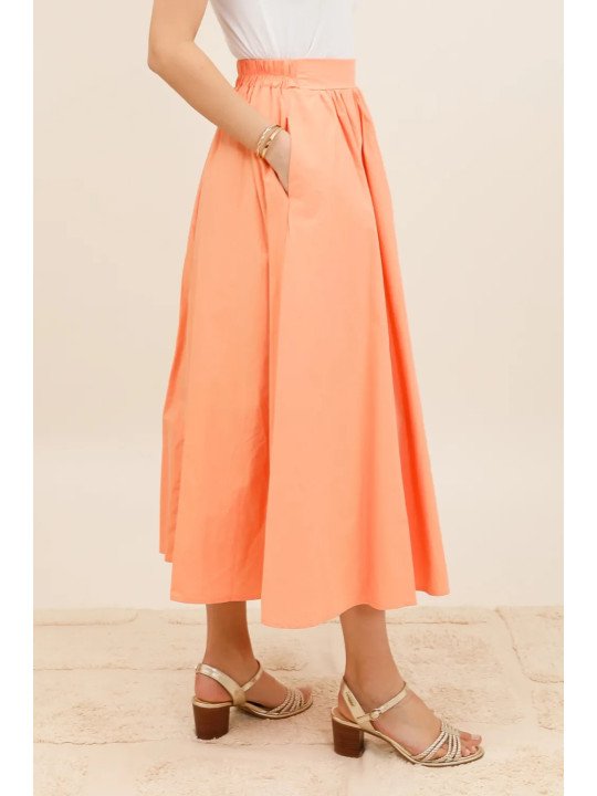 Women's High-Waisted Flared Maxi Skirt