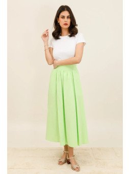 Women's High-Waisted Flared Maxi Skirt