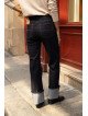 Jean Femme Taille Haute Droit à Revers Larges